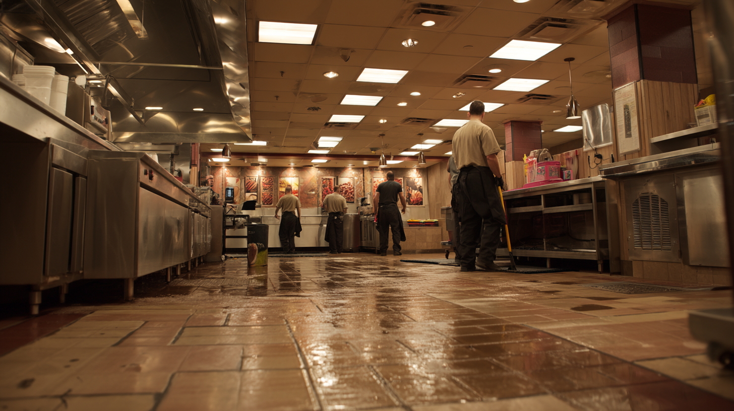 Frontline team operating in a real-world quick-service kitchen environment